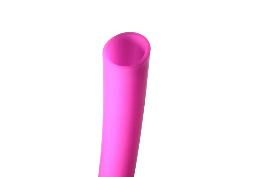 Tubo de silicona extruido en rosa